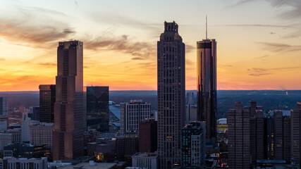 Fototapeta premium Atlanta Skyline at Sunset