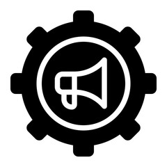 marketing automation glyph icon