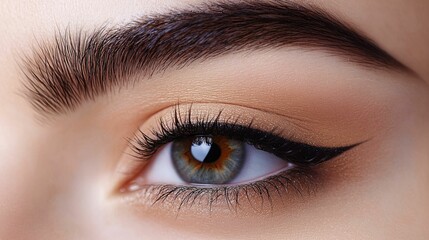 Obraz premium A Close Up Of A Beautifully Made Up Eye