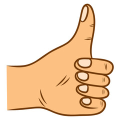 hand with thumb up
