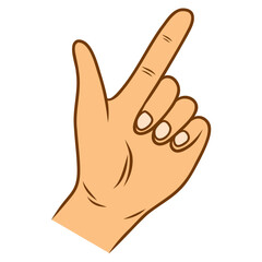 hand with two fingers