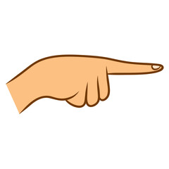 hand pointing symbol