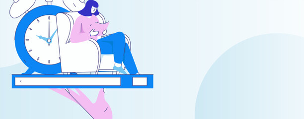 Character reading quietly vector concept operation hand drawn illustration
