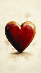 Vibrant Red Heart Symbolizing Love and Affection on a Crisp White Background, Evoking Feelings of Warmth, Passion, and Tenderness in a Simple Yet Powerful Visual Composition