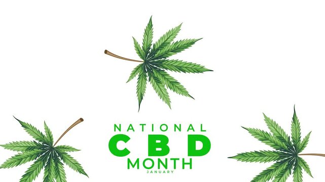 National CBD Month, weed leaf animation.