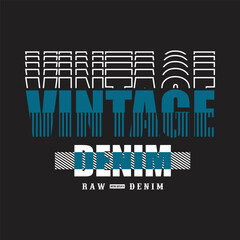 vintage denim design typography vector illustration