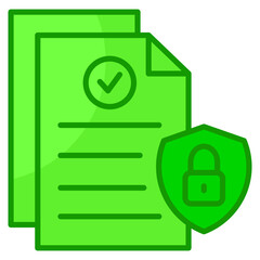 Document Security  Icon Element For Design