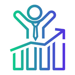 success Line Gradient Icon