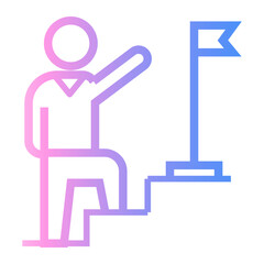 goal Line Gradient Icon