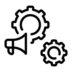 marketing automation line icon