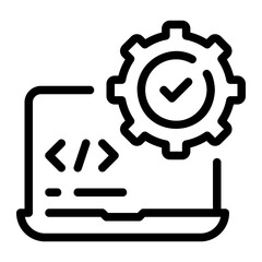 software engineering line icon