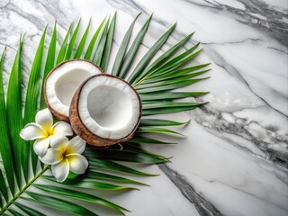 Minimalist tropical massage certificate.  Indulge in a long exposure coconut spa experience. Bliss awaits.