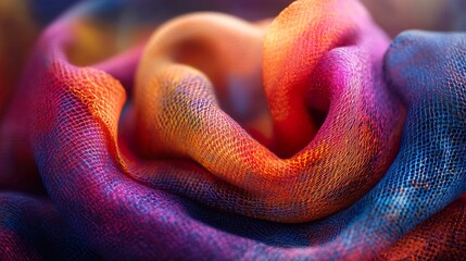 Fototapeta premium Vibrant Fabric Textures: Abstract Silk Textile Design