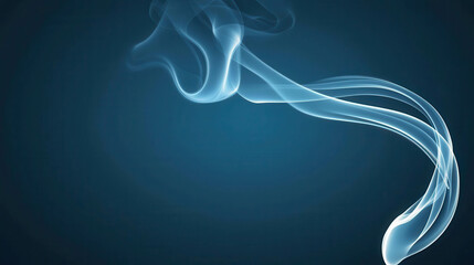 Fototapeta premium Wisps of Smoke Curling and Swirling Gracefully Against a Dark Backdrop