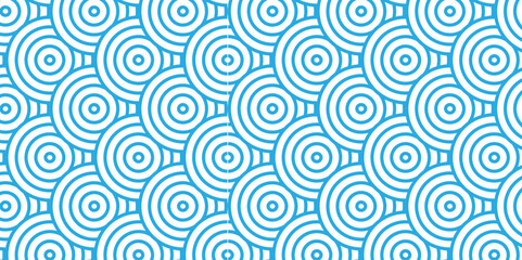 Overlapping creative diamond circle abstract blue pattern waves texture. geometric digital fabric pattern circles floral and spiral round use for template, material, element, ornament background.