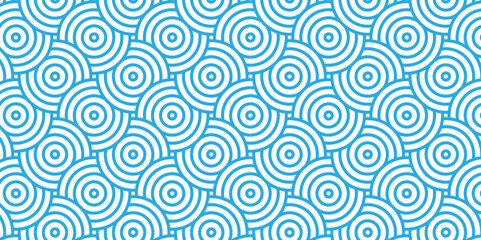 Overlapping creative diamond circle abstract blue pattern waves texture. geometric digital fabric pattern circles floral and spiral round use for template, material, element, ornament background.