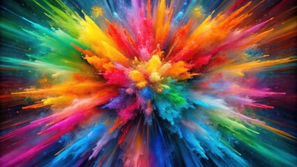 Colorful explosion of vibrant colors bursting with energy, abstract, vivid, vibrant, burst, explosion, colorful, dynamic