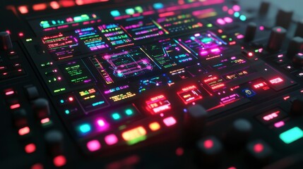Obraz premium Conceptual illustration of big data technology featuring neural networks data flow AI analytics and complex information visualization for futuristic designs.
