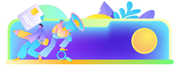 Personnel doing job interview flat vector concept operation hand drawn illustration
