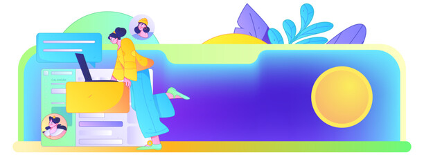 Personnel doing job interview flat vector concept operation hand drawn illustration
