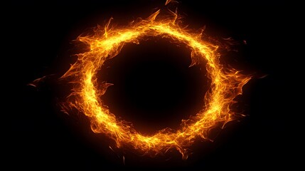 Fiery Ring of Abstract Flame Design