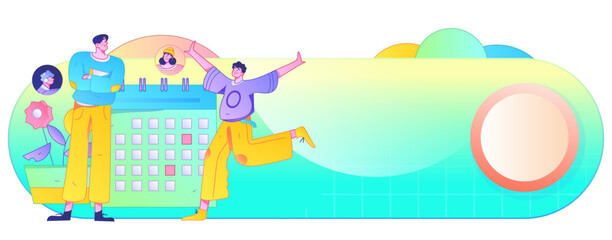 Personnel doing job interview flat vector concept operation hand drawn illustration
