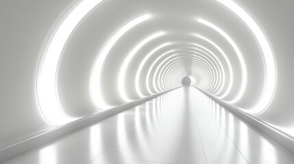 Obraz premium Elegant 3D render of a white stripe wave background with seamless flowing curves. Ideal for abstract presentations, digital design, and sleek modern aesthetics.