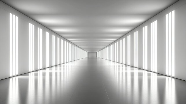 3D render of a flowing white stripe wave background with soft, undulating curves. A modern abstract design ideal for presentations and web projects.