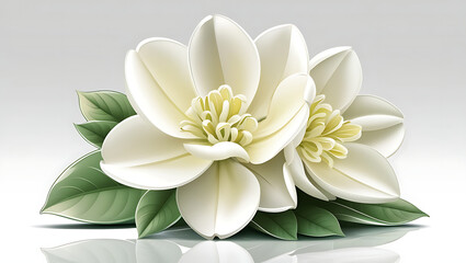 Fototapeta premium jasmine flower illustration, created by generative ai