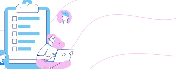 Personnel doing job interview flat vector concept operation hand drawn illustration
