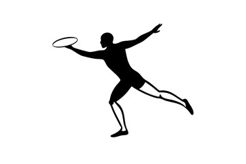 Frisbee vector silhouette illustration.