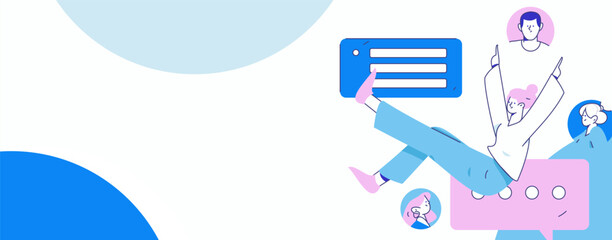 Personnel doing job interview flat vector concept operation hand drawn illustration
