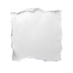 Paper Square. Torn White Paper Scrap in Abstract Square Shape