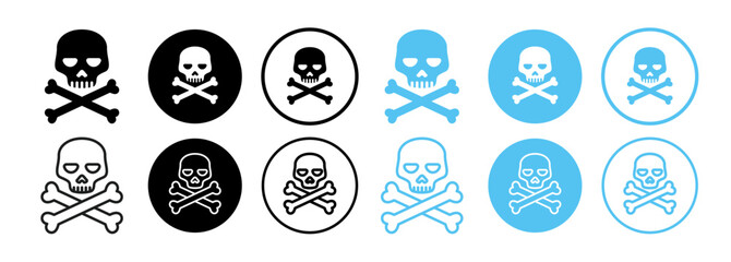 Icons representing skulls, poison, pirates, and death