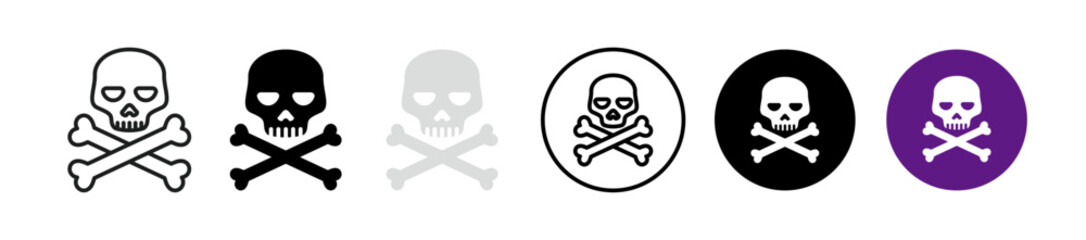 Icons representing skulls, poison, pirates, and death