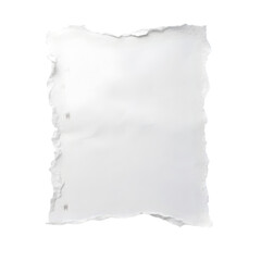 Paper Square. Torn White Paper Scrap in Abstract Square Shape