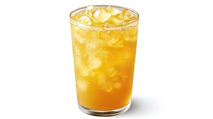 Refreshing Iced Tea in Glass with Ice Cubes