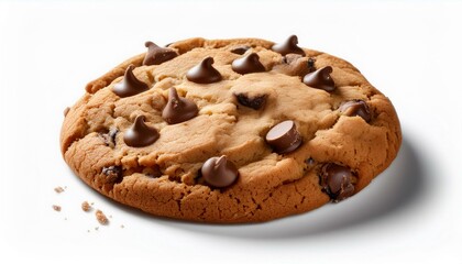 A delicious chocolate chip cookie, perfect for a sweet treat!