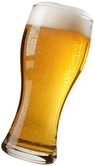 Glass beer with foam, draft beer