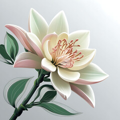Obraz premium jasmine flower illustration, created by generative ai