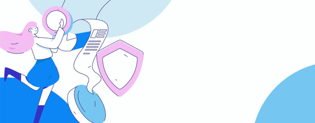 Online shopping payment security character flat vector concept operation hand drawn illustration
