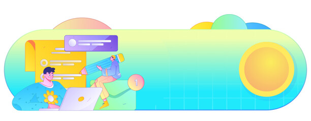 Communicate with consultants flat vector character concept operation hand drawn illustration
