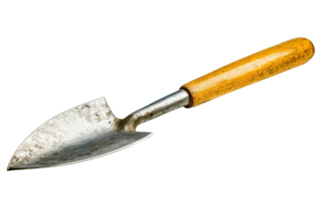 Durable Garden Trowel with Ergonomic Handle Isolated on Transparent Background