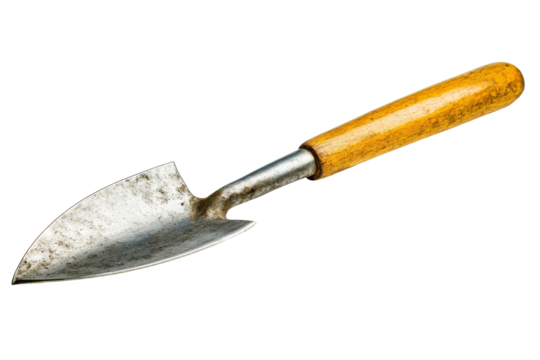 Durable Garden Trowel with Ergonomic Handle Isolated on Transparent Background