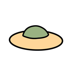 Planets in space doodle icon