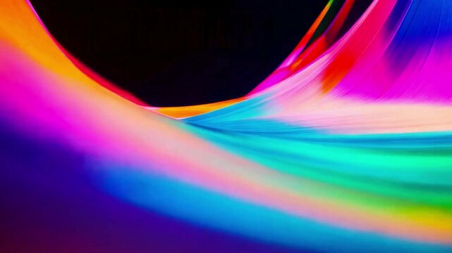 abstract clowing background with multicolored blurred gradients moving on dark
