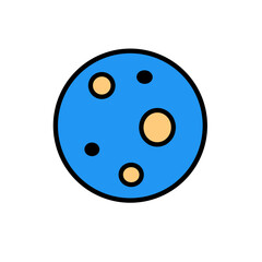 Planets in space doodle icon