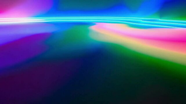 abstract clowing background with multicolored blurred gradients moving on dark
