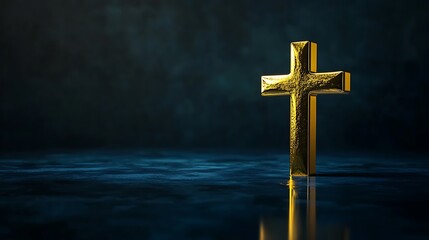 Golden Cross Reflection: A Symbol of Faith and Hope