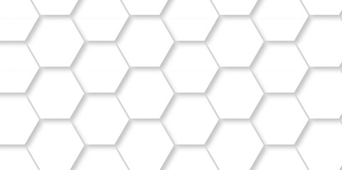 Realistic geometric pattern White Hexagonal texture. Luxury White Pattern. 3D Futuristic abstract honeycomb mosaic white background. geometric mesh cell texture. modern futuristic wallpaper.